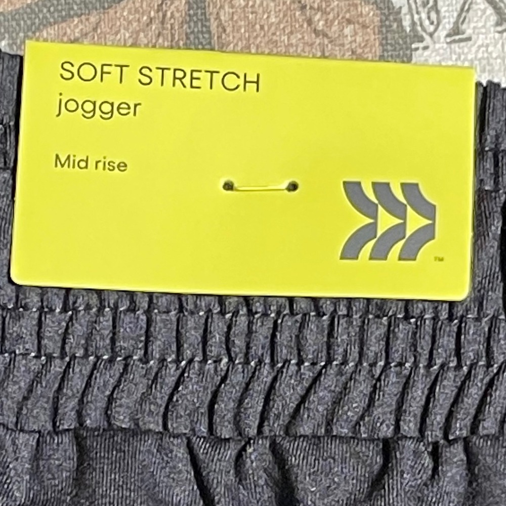 All in Motion Soft Stretch Jogger Pants Mid Rise Black Size L Recycled Polyester - Picture 2 of 8